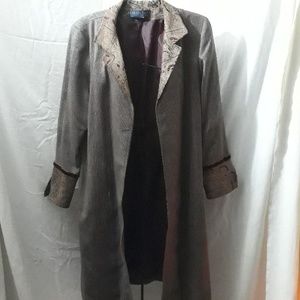 Long blazer/ duster coat sz 16